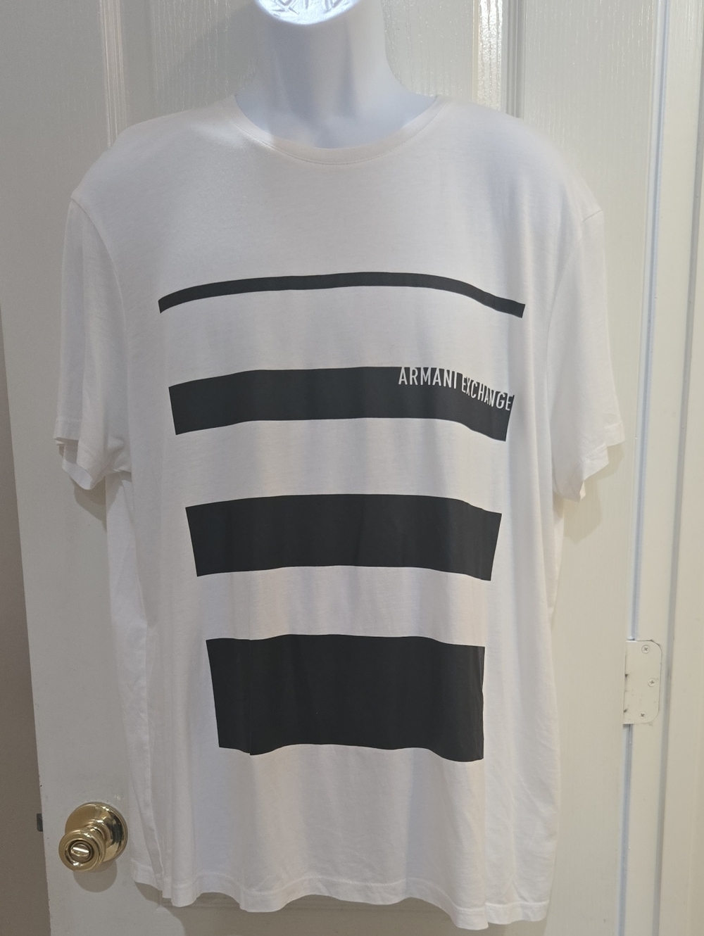 Armani Exchange White Mens Graphic Crew Neck T-shirt Size XXL